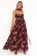 Tully Maxi Dress - Berry Floral
